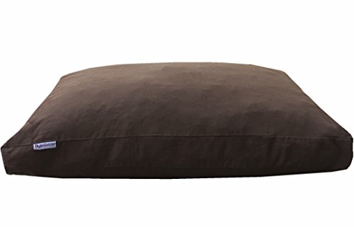 Dogbed4Less Memory Foam Dog Bed For Small To Medium Dogs, Waterproof Lining And Machine Washable Durable Pet Bed Denim Cover 37X27 Pillow, Brown #TOP7