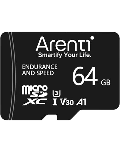 ARENTI 64GB Micro SDXC[J[h Arenti ZLeBJ AInanny/B2/D3/O3/P2Q C10 U3 V30p