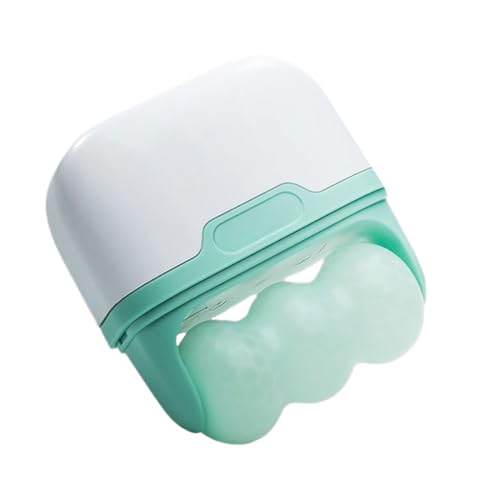 Rodillo de hielo facial de doble cabeza | Rodillo de hielo de viaje | Herramienta de enfriamiento de belleza de doble rueda masajeador raspador | 8 x 3,5 x 9 cm | Material fuerte | Amplia gama de usos