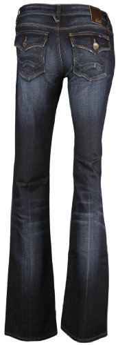 Cult of Individuality Women's Bohemi Boot Cut Navy Jean Pants with Swarovski Crystals3