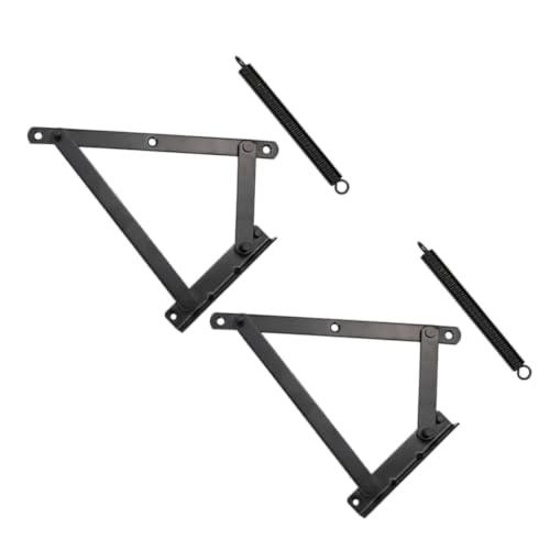 Vaguelly Bisagras de Resorte Diseño de Muelle Dividido y Aleación Negra, 1 Par para Puertas de Armario y Sofá Plegable para Aplicaciones en Muebles