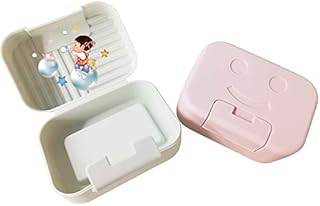 Travel Soap Box, 2 Pack Soap Dish with Lid & Strong Sealing Plastic Soap Case Box, Portable Soap Container Box Pink&Green Soap Case Holder Soap Dishes for Bathroom/Shower/Travel/Outdoor/Camping/Hiking