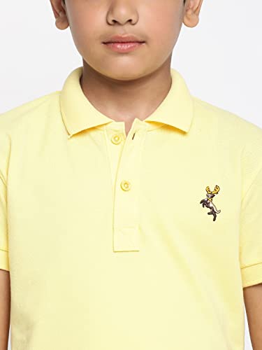 Image of Li'l Tomatoes Boys Pique Cotton Polo T-Shirt | Classic Collar & Button Placket | Soft & Breathable Summer Wear | Casual Comfort | 3-16 Years