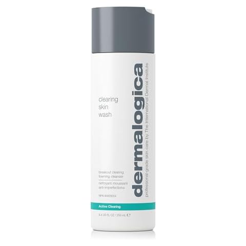 Dermalogica Clearing Skin Wash (8.4 Fl Oz) Anti-Aging Acne Face Wash - Natural Breakout Clearing Foam with Salicylic Acid and Tea Tree Oil Cover