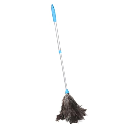 PEPLAYTAL Plumero Extensible de de Avestruz Reutilizable para Limpieza de Ventiladores y Herramienta Ligera y Fácil de Usar para Hogar