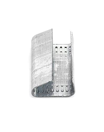 qwork strapping open seal 200 pcs banding clip snap-on gripper strap clip for 1234 width strap