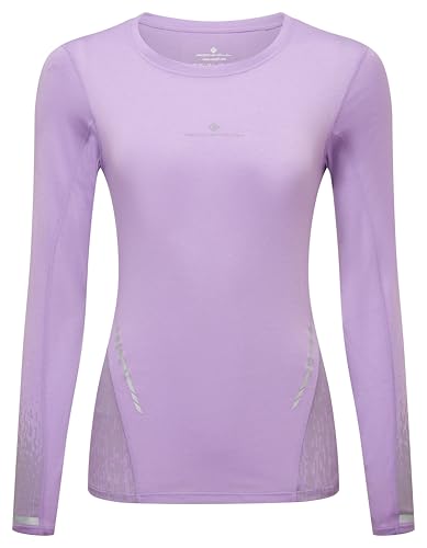 Tee-shirt de running manches longues femme Ronhill Tech Reflect Iris violet taille 12