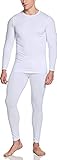 ATHLIO Men's Thermal Underwear Set, Winter Hunting Gear Comfort Fit Long Johns, Base Layer Top & Bottom for Cold Weather, Comfort Fit Set White, Large -  Athlio LTD