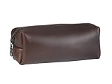 Ruitertassen Stiftetui Leder große Stiftrolle Schlamper Stifteetui Etui Tasche braun Sattelleder
