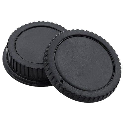 CABLEPELADO Tapa Cuerpo Frontal y Tapa Trasera de Objetivo, Compatible con Canon EF/EF-S 4000D 2000D 1300D 1200D 1100D 800D 760D 750D 650D 600D 550D 500D 250D 200D, EOS 90D 80D 77D 70D,5D Mark