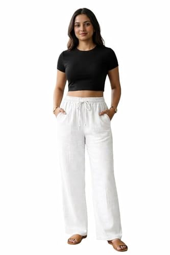 Image of Women Linen Cotton Pants