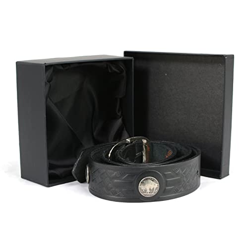 Image of Milwaukee Leather Men's Interchangeable Buckle Leather Belts | 1.5 inch Wide; Emblem Designed; Biker Culture Style; Everyday Wear; Premium Leather