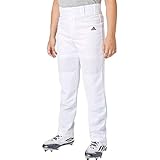 Adidas Boys' Triple Stripe Open Bottom Baseball Pants (White, XS)