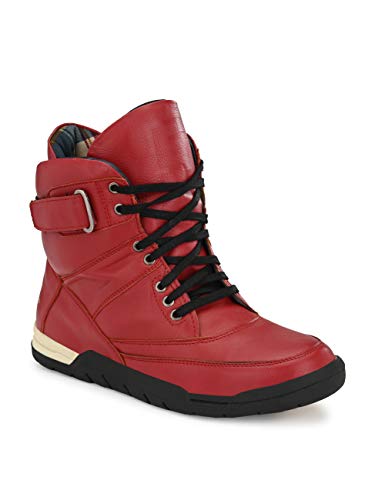 Image of Eego Italy Premium High Top Boots NR-6-NEW-RED-8 For Mens