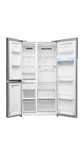 Image of Haier 592 L, Wi-Fi enabled Water Dispenser Frost Free, 3-Door Side by Side Refrigerator with 83% Convertible Fridge Space & Expert Inverter Technology (HRT-683WGKU1-1, Graphite Black, 2025 Model)