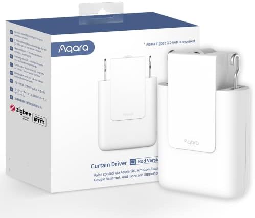 [Upgraded Version] Aqara Smart Curtain Motor E1 (Rod Version, 1 Pack), Requires AQARA Zigbee 3.0 HUB, Not Support Hubs from Other Brands, Support HomeKit, Alexa and IFTTT