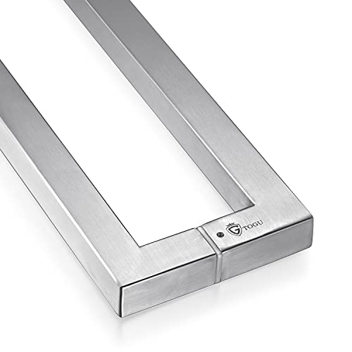 Togu Tg-R3030 Heavy Duty Commercial Grade 900Mm/36 Inches Square/Rectangle Shape Solid 1.2Mm Thick Stainless Steel 304 Push Pull Door Handle, Full Brushed Stainless Steel Finish #TOP7