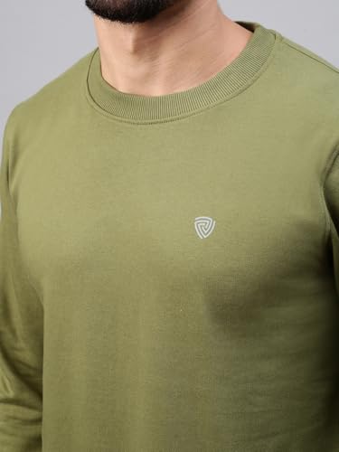 Image of Lux Cozi Men's Cotton Blend Casual Crew Neck Sweatshirt with Stay Warm Treatment ||Sweatshirts for Men