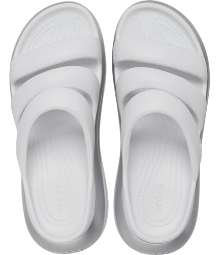 Crocs Unisex Mega Crush Triple Strap Platform Sandals Moonlight/Silver Metallic Men 8 Women 10 Medium2