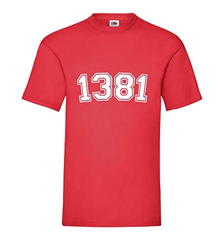 T-shirt rouge homme 1381 en taille XXXL grande taille basique