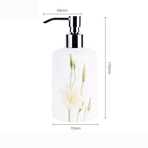 Zeepdispenser voor douche Bright Surface Ceramic drukken Bottle Creative Badkamer Shampoo Hand Sanitizer Bottled Shower… - Image 3