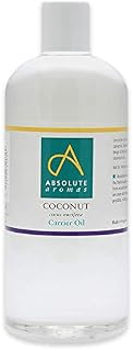 Absolute Aromas Fractionated Coconut Oil 500ml - 100% Pure, Unscented and Natural Carrier Oil - For Massage, Aromatherapy and Blending Essentials Oils - Use on Hair and Skin