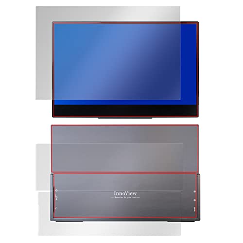 ミヤビックス InnoView 4K 14インチ モバイルモニター INVPM204 用 目に優しい ブルーライトカット保護 フィルム 光沢タイプ 液晶・背面 保護 フィルム セット 日本製