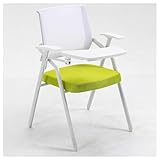 Stapelstühle aus Netzstoff mit rechtshändigem Tablet-Arm, Chefsessel, für Konferenz- und Wartezimmer, ergonomisches Design, Grün, 6 Stück