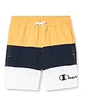 champion legacy beachshorts-ac color block costume a pantaloncino, (arancione/blu marino/bianco), 5-6 anni bambini e ragazzi