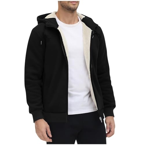 ABABC Hoodies for Men Zip Up Long Sleeve Fleece Lining Jackets Causal Warm Hooded Winter Jackets Outfits with Pockets 7
