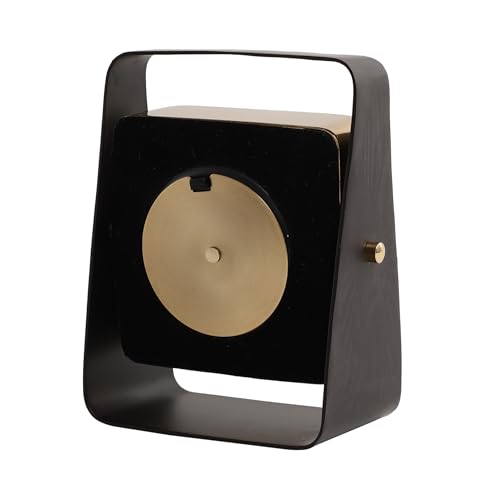 Image of Decor de Maison Handcrafted Tempovista Luxury Table Clock for Livingroom,Bedroom,Studyroom | Desk /Table Clocks for Home Decor | Silent Analog Table Clock | Best for Gifting | Gold & Black