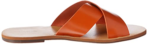 Sandália Rasteira Anacapri Tiras Cruzadas, Feminino, Damasco, 37