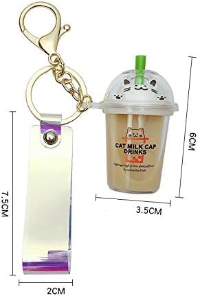 Amazon.co.jp: キーホルダー タピオカミルクティー チャームパーツ