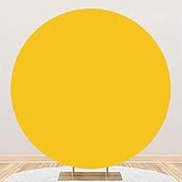 Leyiyi 6.5x6.5ft Pure White Baby Shower Round Backdrop Cover Newborn Round Backdrop Stand Cover Pure White Golden Word Background For Kids Birthday Party Gender Reveal Announce Pregnancy Party Decor - View #7