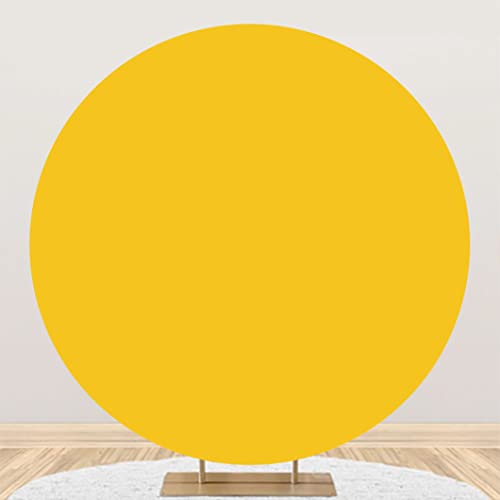 Fondo redondo amarillo 5x5ft para fotografía miniatura 1