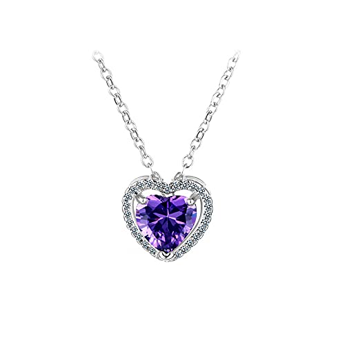 Collier améthyste en cœur un symbole d'amour éternel au design cœur de la mer