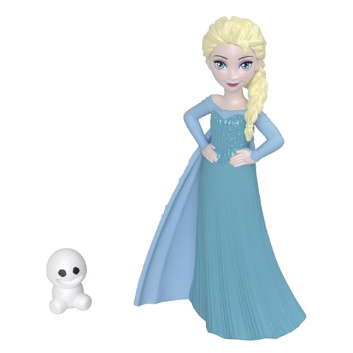 Image of Disney Frozen Toys, Elsa Small Doll with Snowgie Figure, Customizable Snowflake Accessory & Stickers, Inspired by Disney Movie