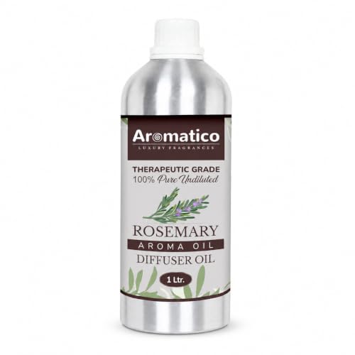 Image of AROMATICO Rosemary Diffuser Oil with Strong, Long-Lasting Aroma. Premium Aroma Oil for Homes, Offices & Showrooms. Aromatherapy, Diffusers, Air Purifiers, Vaporizers - 1 L(1000 ml)
