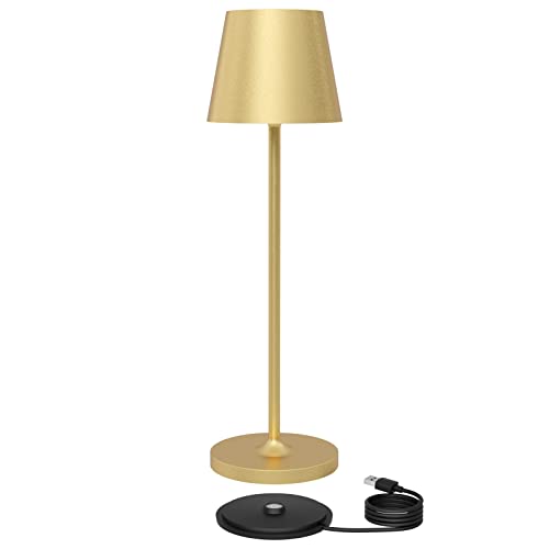 Lampada Da Tavolo King Home K-Light Ricaricabile - Alluminio Colore Ruggine, Luce Regolabile 2700-3000K, Touch, IP54