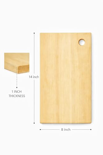 Image of Wooden Chopping Board Single piece Durable Tamarind Wood Without Chemical Joining & Glues High Density. Cutting Bord 14x8x1 inch
