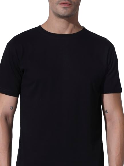 Image of Round Neck Half Sleeve Pure Cotton T-Shirt