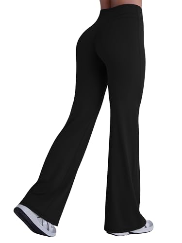 Amazon.com: Sunzel Crossover Flare Leggings High Waist No Front