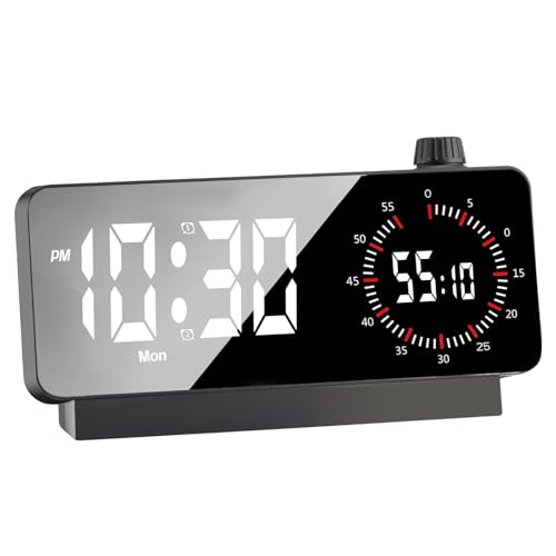 Digital Alarm Clocks & Visual Timer with Large Display for