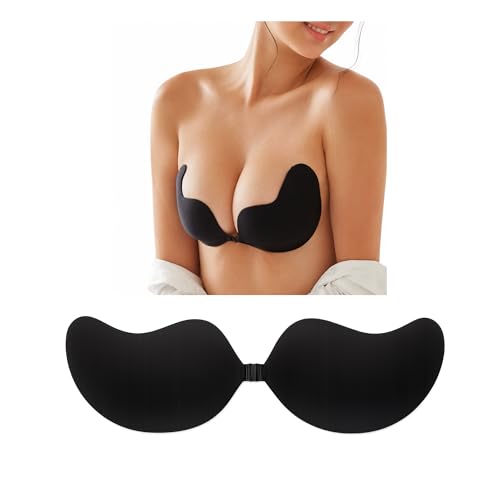 Générique Soutien-Gorge adhésif Push-up sans Bretelles – Invisible et Respirant – Réutilisable – 1 Paire (FR/ES, Taille de Bonnet & Taille du...