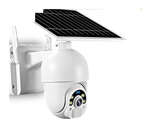 Cámara de Seguridad, Cámara IP Solar 4G for Exteriores, 1080P, HD, PTZ, Carga de batería, vigilancia, cámara inalámbrica, Resistente al Agua, Uso doméstico, protección de Seguridad(4G Camera Add 64G)