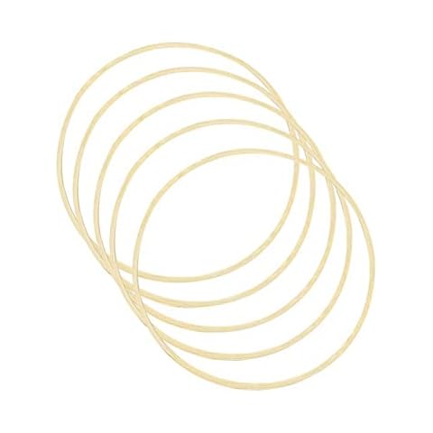 HooAMI 5 Pack 10inch/25cm Wreath Rings Wooden Bamboo Floral Hoop Wreath Macrame Craft Hoop Rings for DIY Wedding Wreath Decor, Dream Catcher and Wall Hanging Crafts Cover