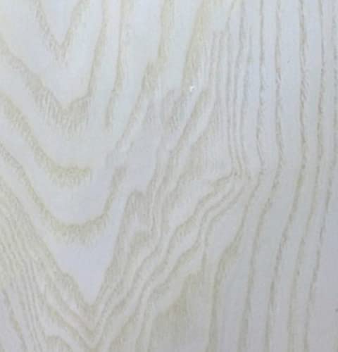 Aibote Hoja de Chapa de Madera de Fresno Manchuriano Blanco Natural (20x230cm) Hojas de Restauración de Muebles para Altavoz Vitrinas Vitrina Estantes de Mesa Cocina