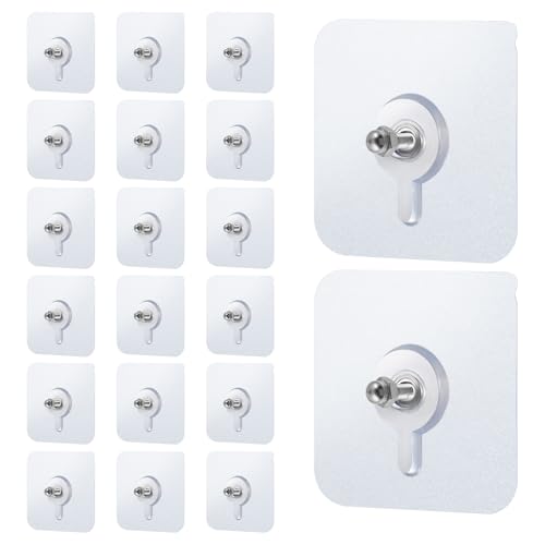 Xelsluthe 20 PCS Adhesive Wall Screws Hanging Nails Screw Free