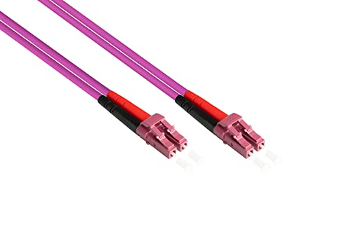 Produktbild von CONBIC Glasfaser-Kabel LC-LC OM4 Duplex 3m – 50/125 MM Multimode – Violett, NEU