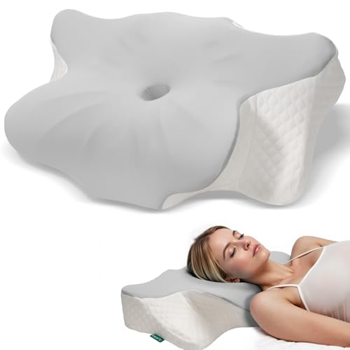 Consejos para Comprar Almohadas hinchables - solo los mejores. 49 VIOPY Almohada Memory Foam Cervical,2 en 1 Almohada Ergonómica Ortopédica,Que Alivia el Dolor de Cuello y Hombros,y Proporciona Soporte Contorneado para Personas que Duermen de...